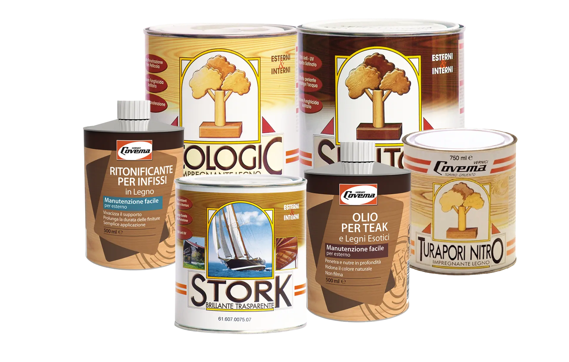 Les produits de la Linea Legno solvantée